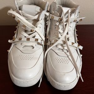 Valentino rock stud high top sneakers